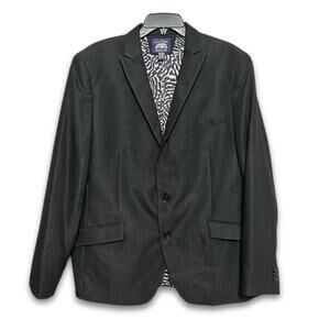 Savile Row Suit Jacket Two Button Single Breasted Notch Lapel Black M 44R NWOT